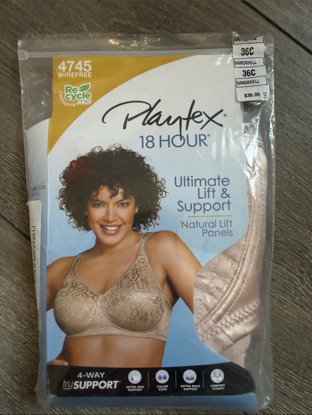 Playtex 18 Hour Wirefree Bra in Sandshell